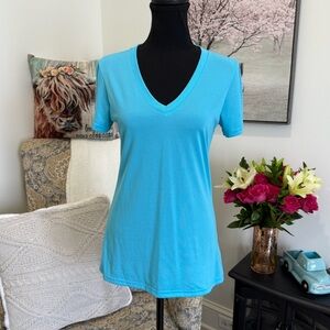 Reebok Blue Fitted Short Sleeve T-Shirt
